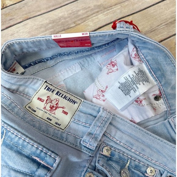 TRUE RELIGION Women's Halle Super Skinny Super T Jeans In Sandy Beaches 28 - Picture 6 of 7